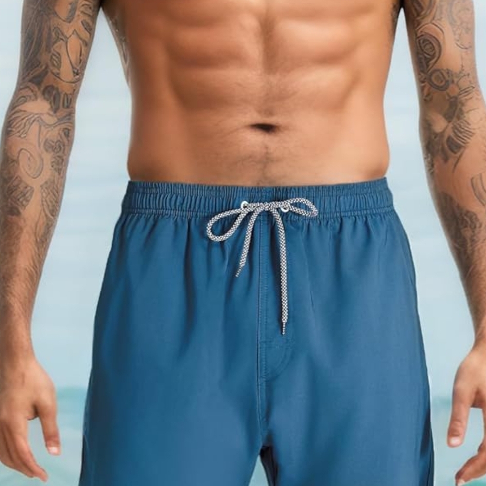 BIWISY Men's Blue Swim Shorts